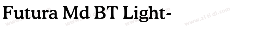 Futura Md BT Light字体转换